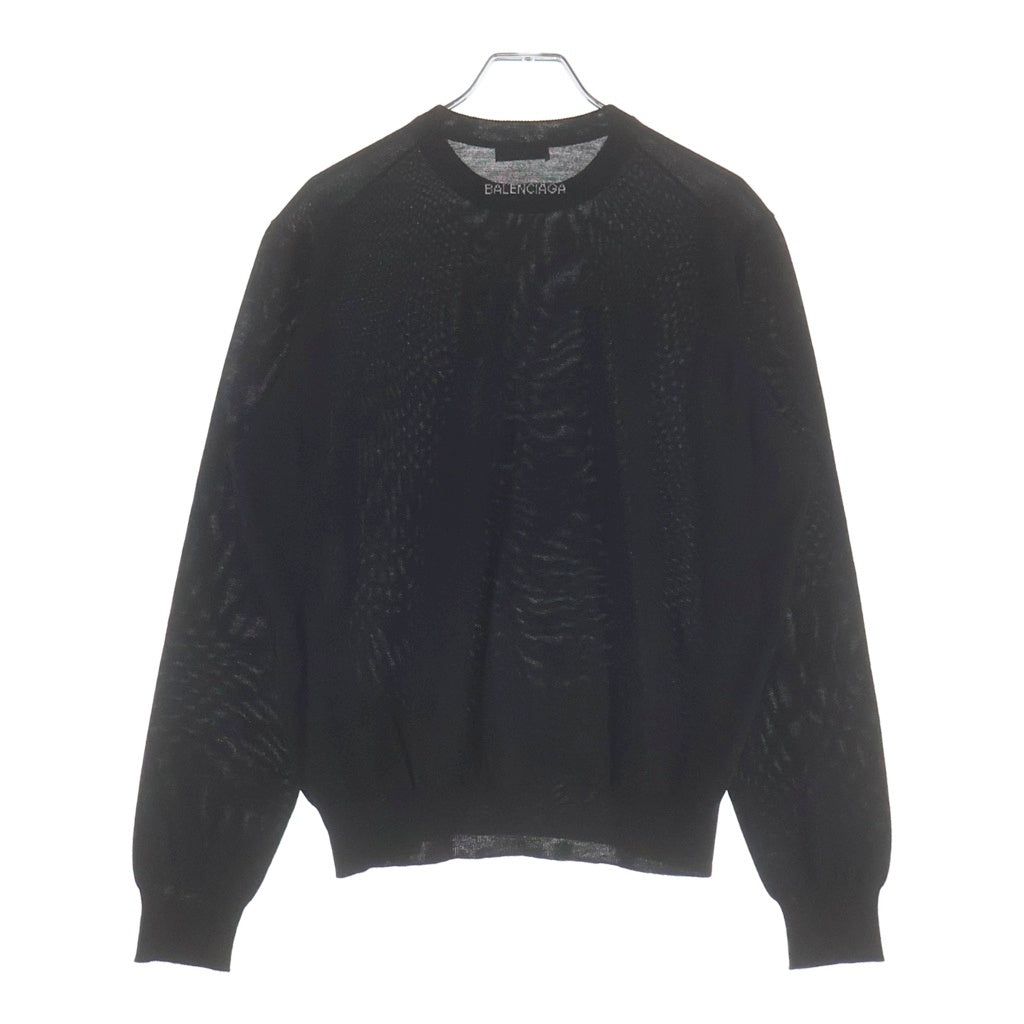 BALENCIAGA(バレンシアガ) 17SS クルーネック ニット セーター ブラック 524177 レディース