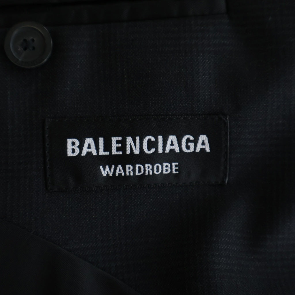 BALENCIAGA(バレンシアガ) パワーショルダー オーバーサイズ テーラードジャケット ブラック 623011