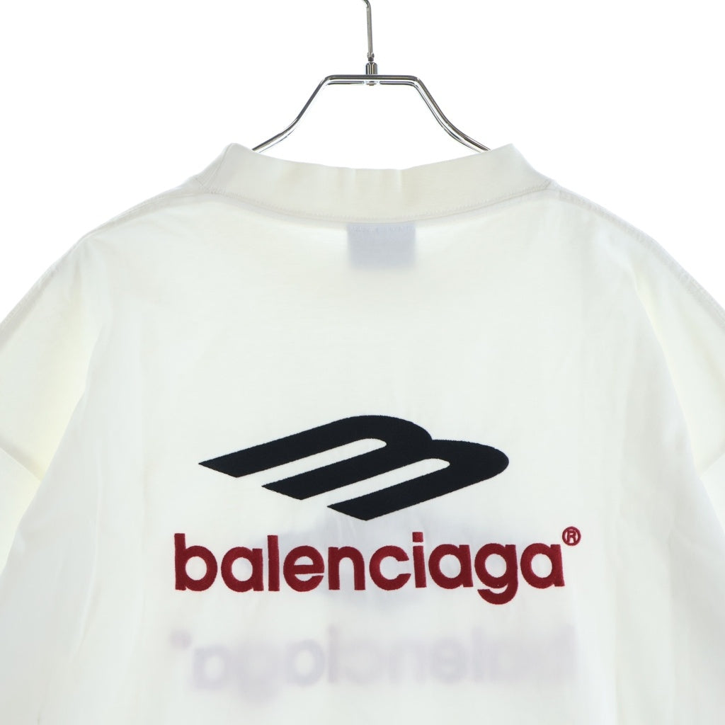 BALENCIAGA(バレンシアガ) 24SS ヴィンテージ ジャージー スポーツアイコン 半袖Tシャツカットソーホワイト 764235