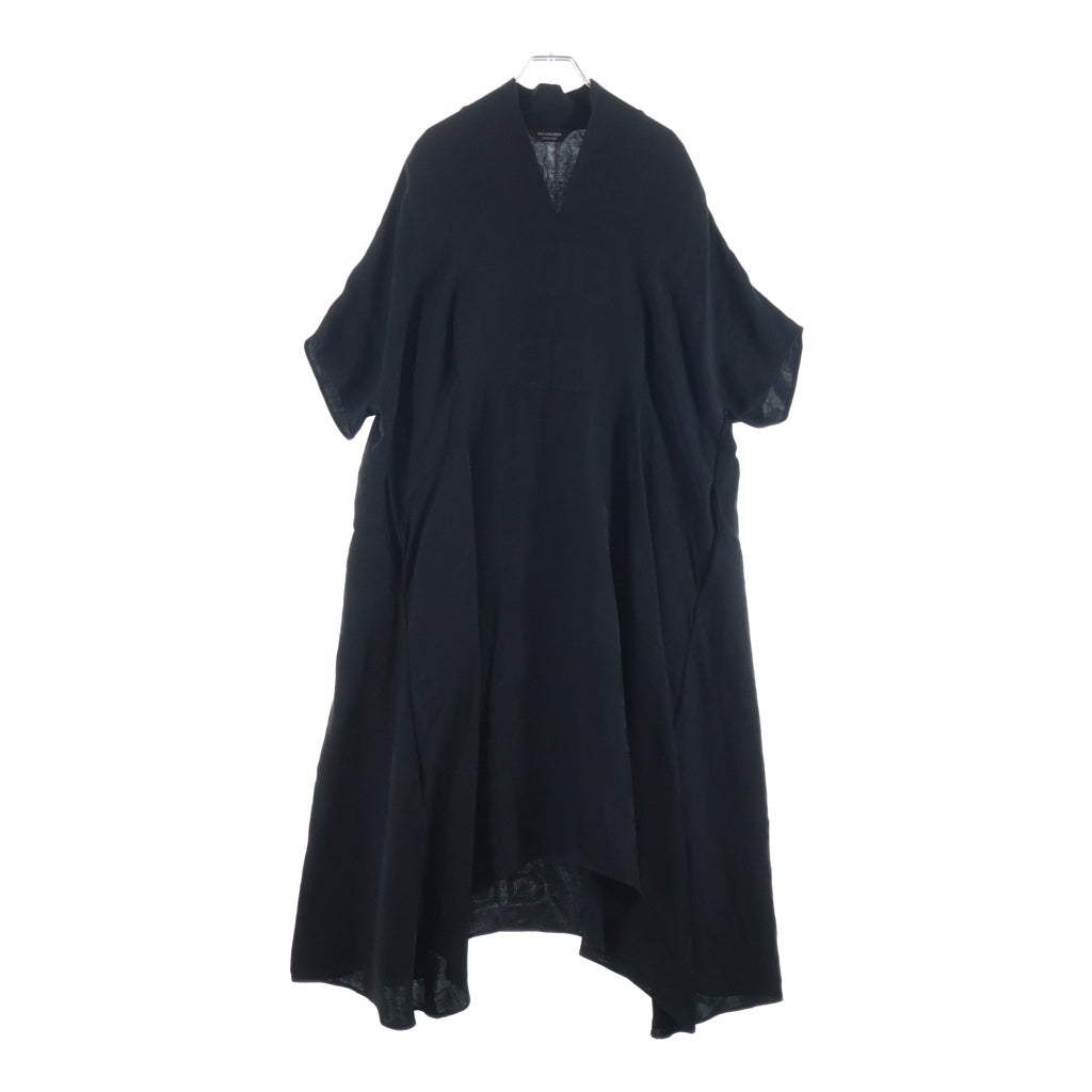 BALENCIAGA(バレンシアガ) 23SS ロゴ総柄 アシンメトリー シャツ
