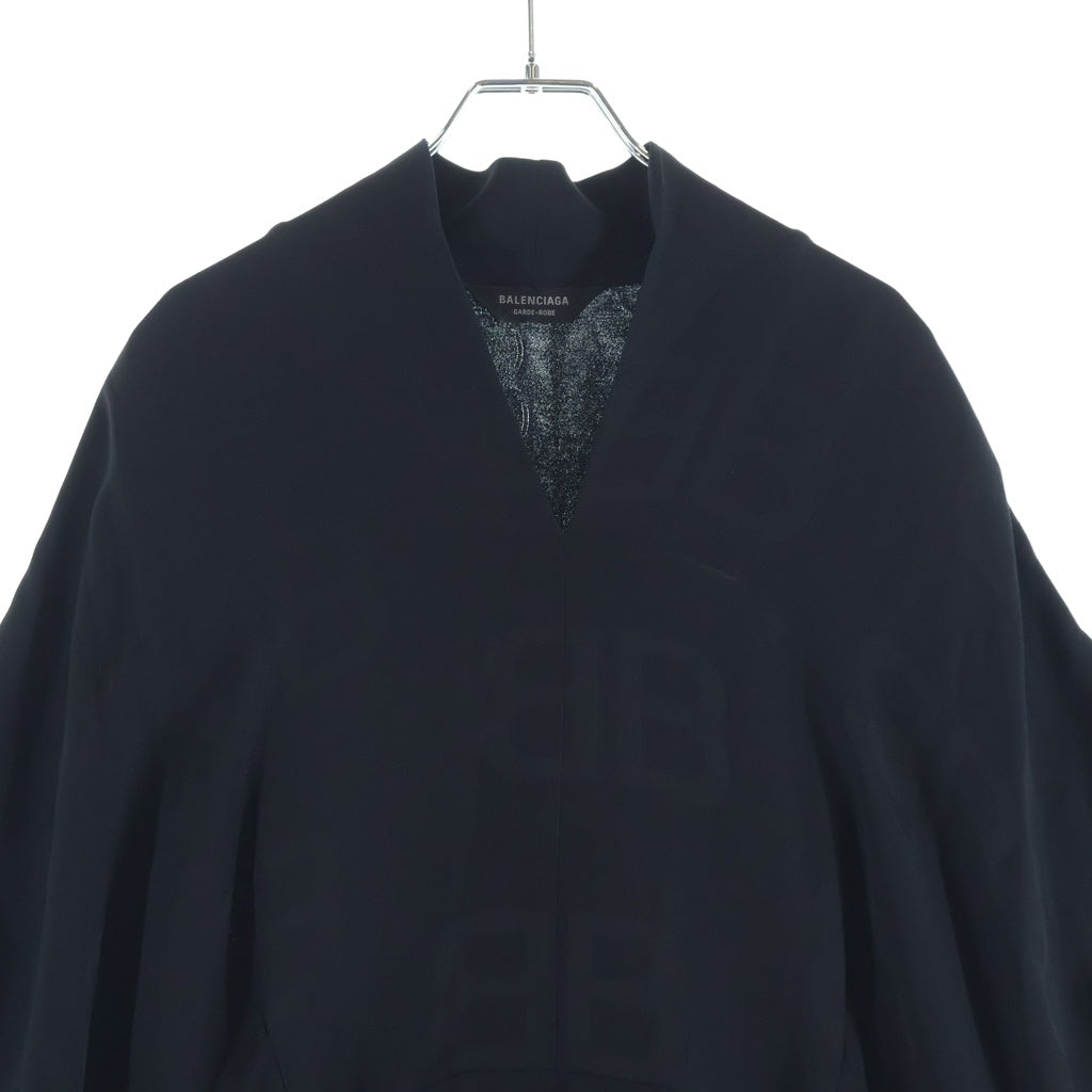 BALENCIAGA(バレンシアガ) 23SS ロゴ総柄 アシンメトリー シャツ