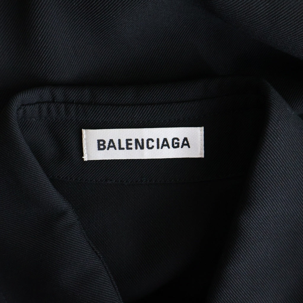 BALENCIAGA(バレンシアガ) コットンツイル スタッフ 長袖シャツ ブラック 616456
