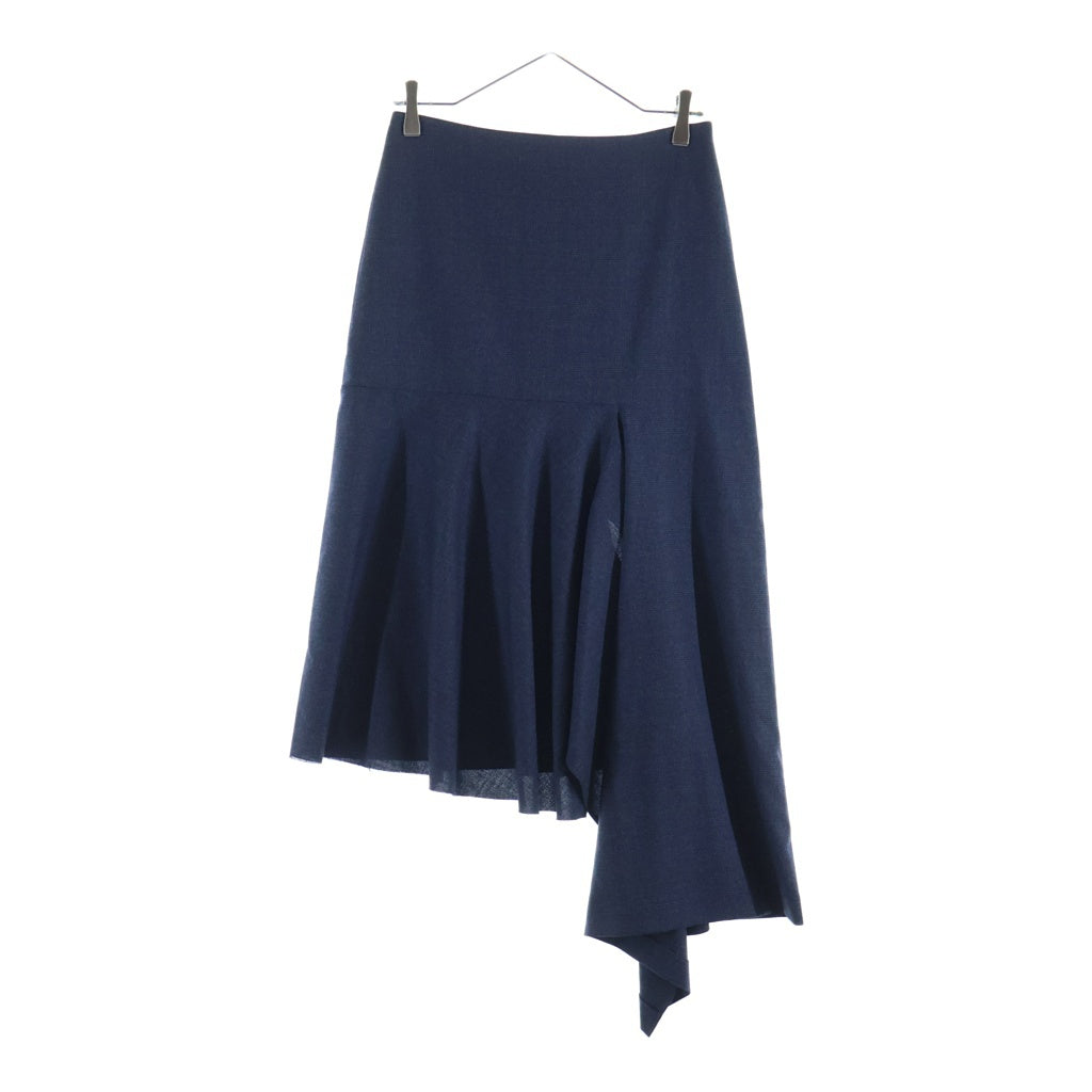 BALENCIAGA(バレンシアガ) ウール アシンメトリー スカート ネイビー 518170 レディース