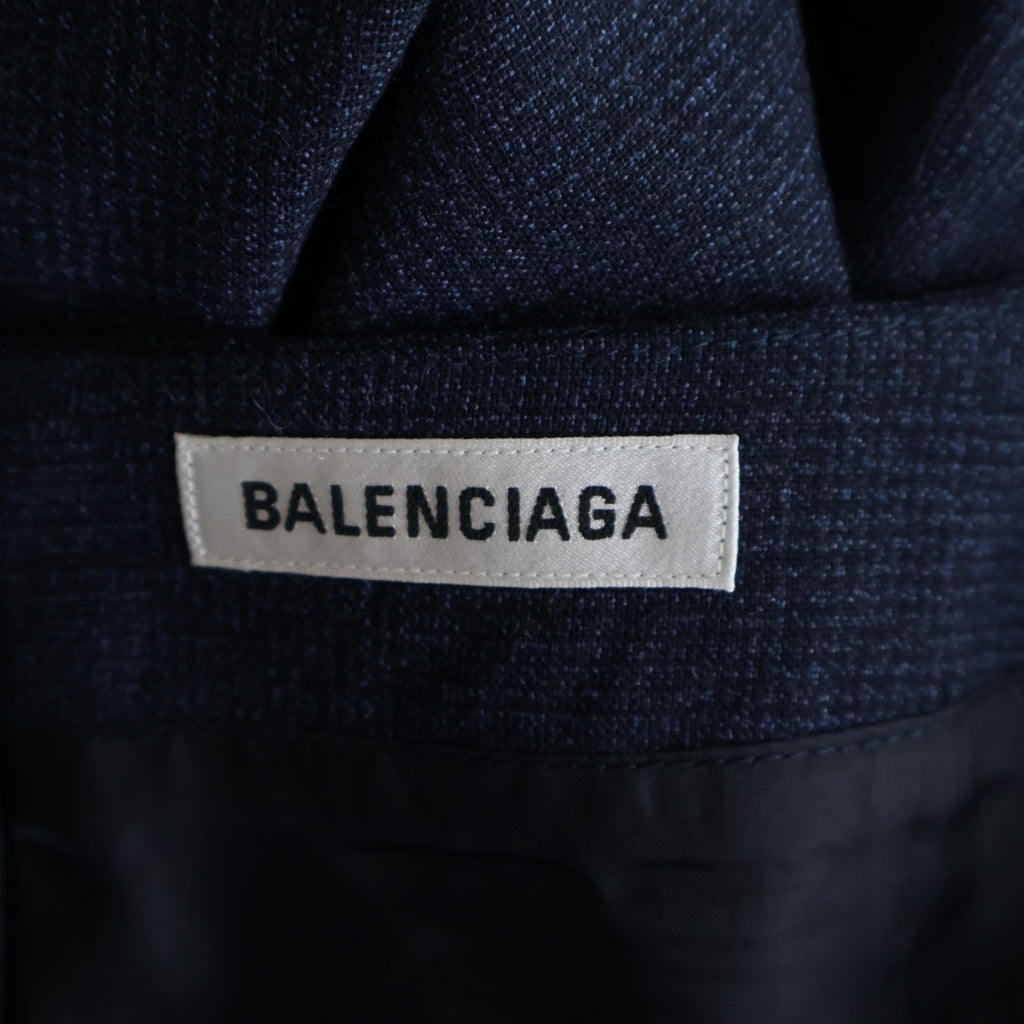 BALENCIAGA(バレンシアガ) ウール アシンメトリー スカート ネイビー 518170 レディース