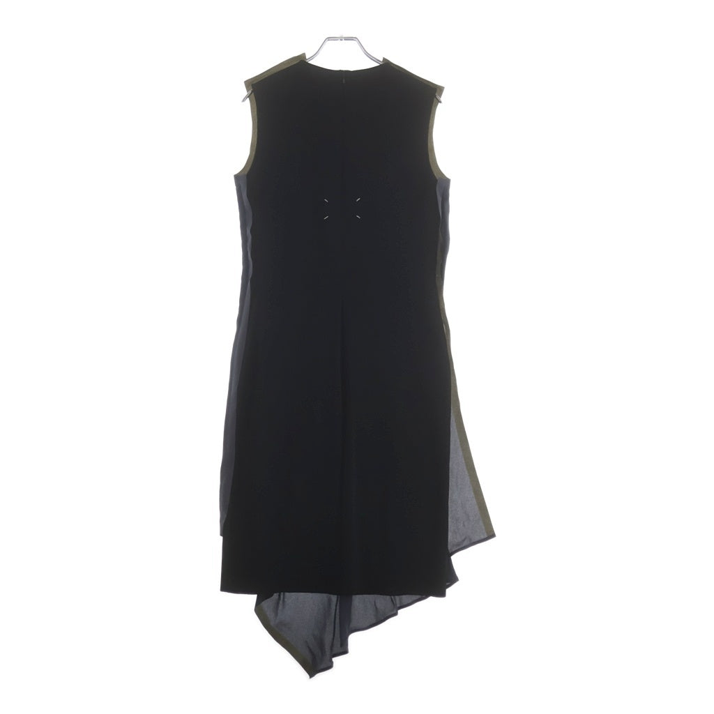 Maison Martin Margiela(メゾンマルタンマルジェラ) 12SS レイヤード ノースリーブ ワンピース ブラック/ネイビー S31CT0601 STN313 レディース