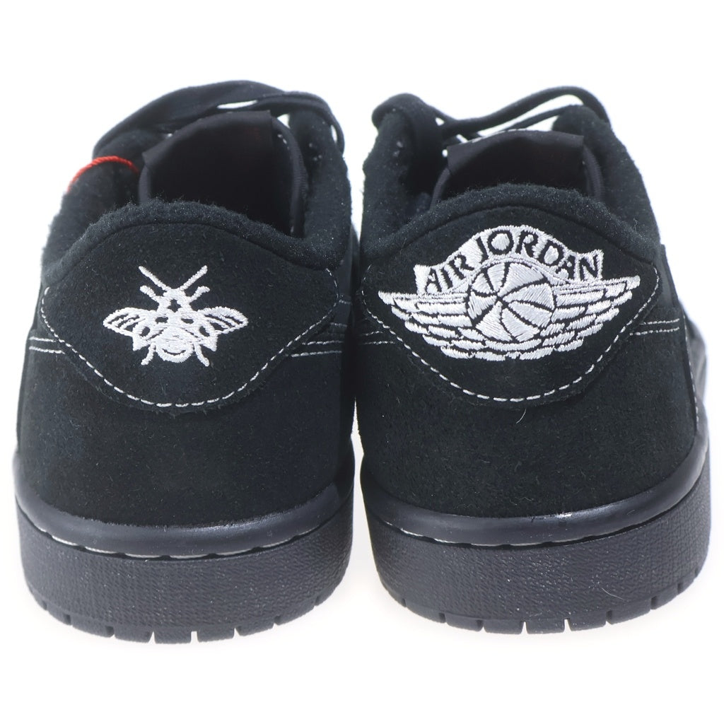 NIKE(ナイキ) ×TRAVIS SUCOTT AIR JORDAN1 LOW OG SP BLACK PHANTOM DM7866-001 トラヴィススコットエアジョーダン1 ロー ブラック ファントム ローカットスニーカー