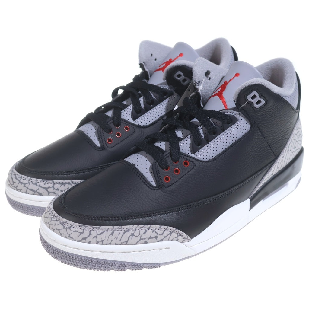 NIKE(ナイキ) AIR JORDAN3 RETRO BLACK CEMENT DN3707-010 エアジョーダン3 レトロ ブラックセメント ハイカットスニーカー ブラック/グレー US11/29cm