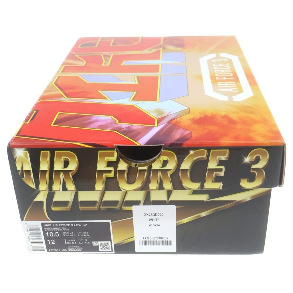 NIKE(ナイキ) ×NIGO AIR FORCE 3 LOW SP WHITE MULTI FQ7012-100 ニゴー エアフォース 3 ホワイトマルチ ローカットスニーカー マルチ US10.5/28.5cm