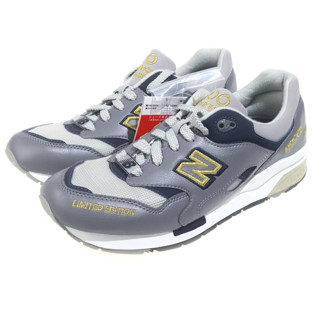 New Balance ニューバランス CM1600LE レザー メッシュ ローカットスニーカー グレー US10.5/28.5cm New Balance(ニューバランス) CM1600LE レザー メッシュ ローカット
