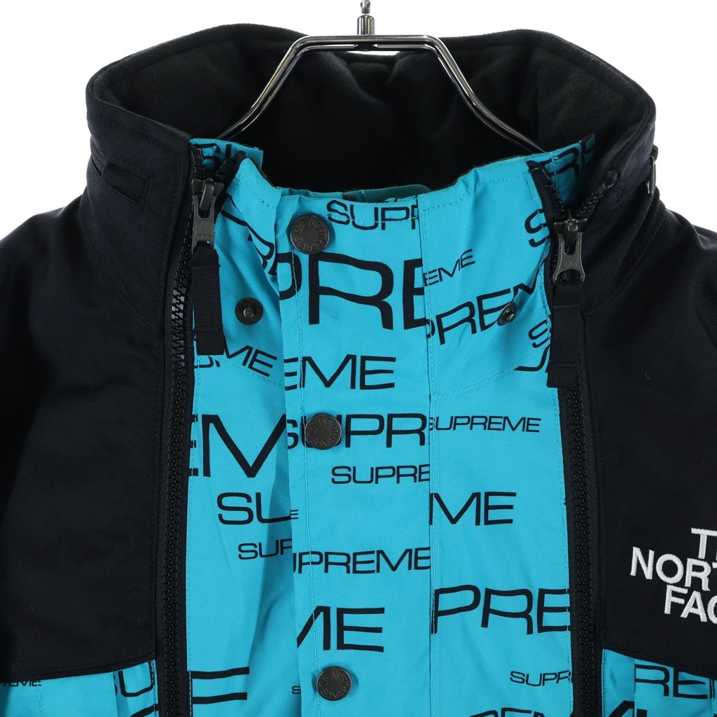SUPREME(シュプリーム) 21AW ×THE NORTH FACE Steep Tech Apogee Jacket ロゴプリント ジップアップマウンテンジャケット ブラック/ブルー NP52102I