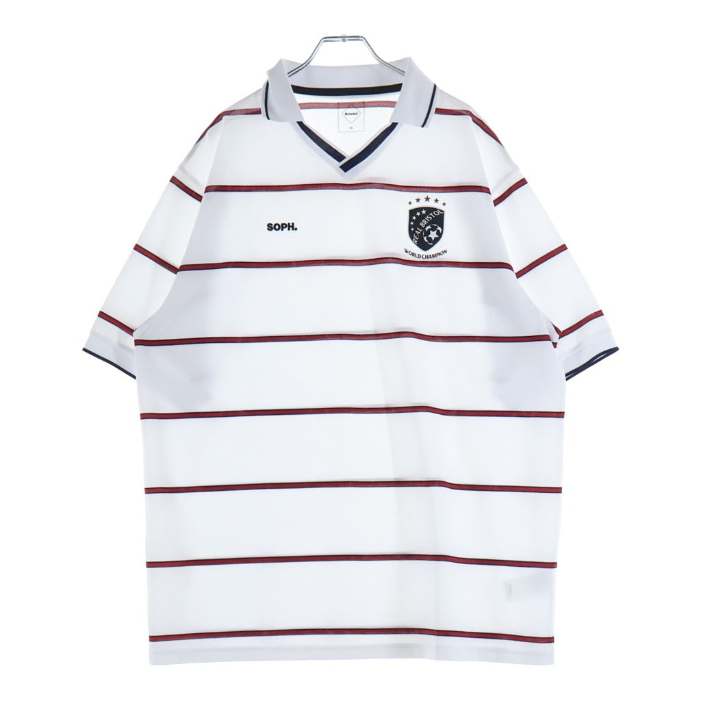 F.C.R.B./F.C.Real Bristol/FCRB(エフシーアールビー/エフシーレアルブリストル) 26SS CHAMPIONS BORDER S/S GAME SHIRT チャンピオンズ ボーダー 半袖シャツ ホワイト FCRBー260066