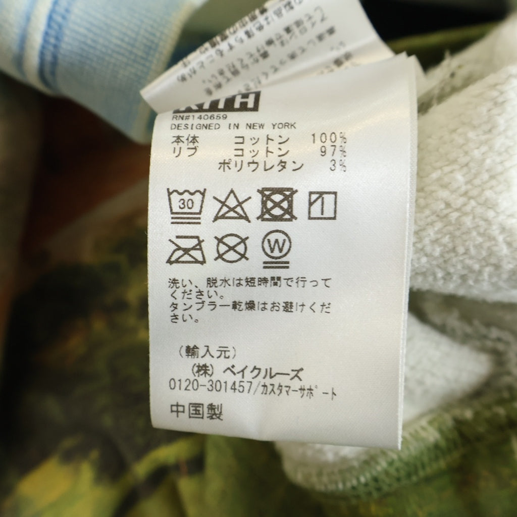 KITH(キス) 22SS 総柄プリント クルーネック スウェット トレーナー マルチ 22-070-060-0000-1-0
