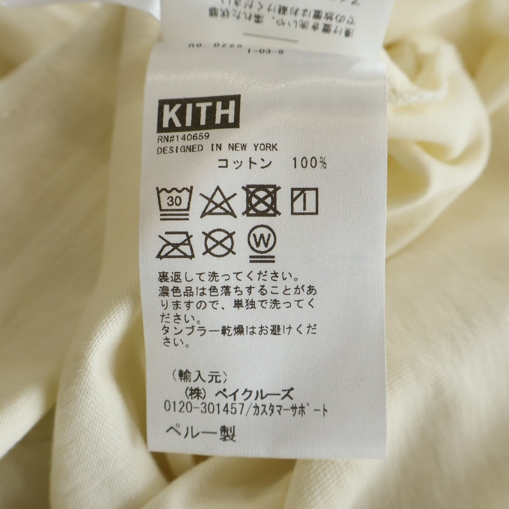 KITH(キス) 22SS キャラクターロゴプリントクルーネック半袖Tシャツカットソー ベージュ 22-071-066-0005-1-0