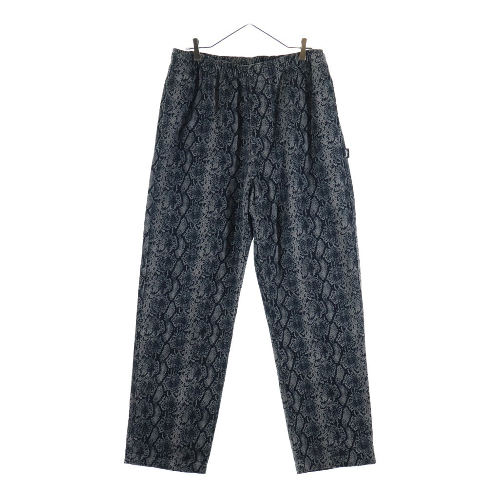 STUSSY(ステューシー) 22AW Python Beach Pant パイソン柄 ビーチ ロングパンツ ブラック 116589