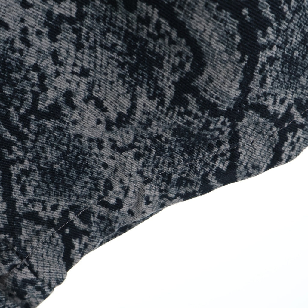 STUSSY(ステューシー) 22AW Python Beach Pant パイソン柄 ビーチ ロングパンツ ブラック 116589