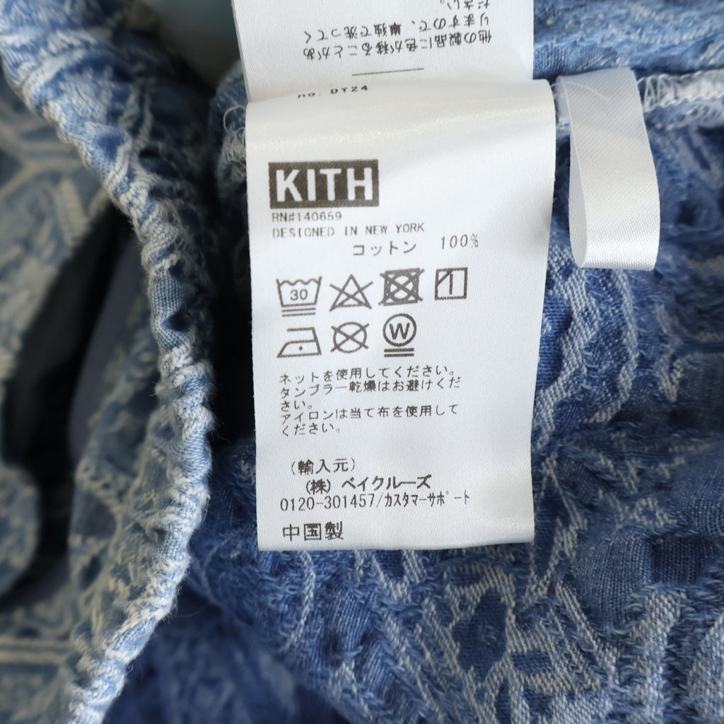 KITH(キス) 23SS ペイズリージャガード コットンショーツショートハーフパンツ ブルー KHM060139