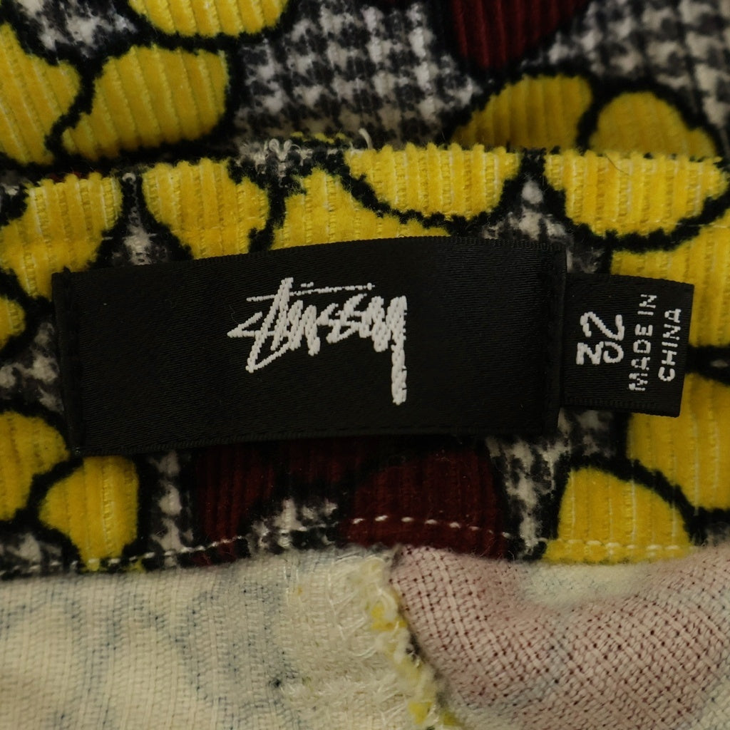 STUSSY(ステューシー) フラワー総柄 コーデュロイ カーゴロングパンツ マルチ 316079