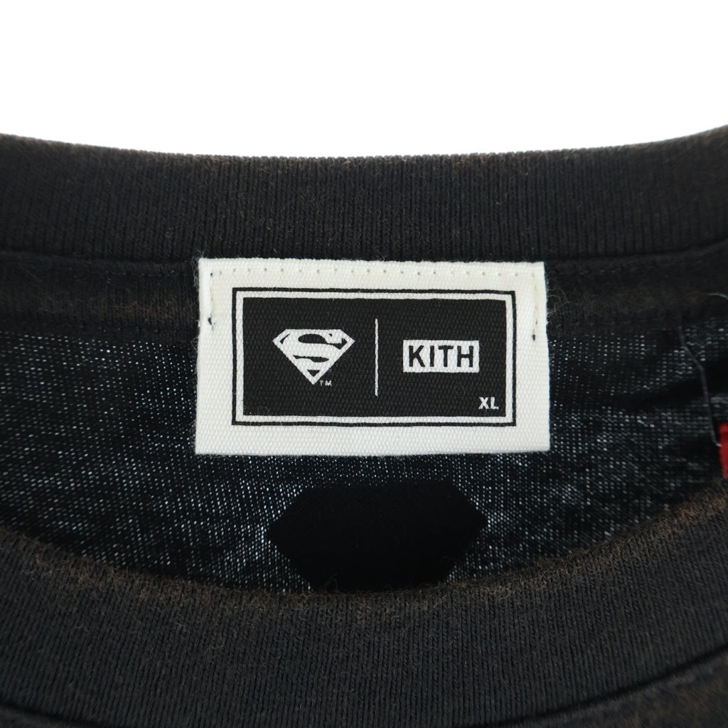 KITH(キス) ×Superman Lightning Bolt Tee スーパーマン ライトニングボルト 半袖Tシャツカットソー ブラック KHM033852