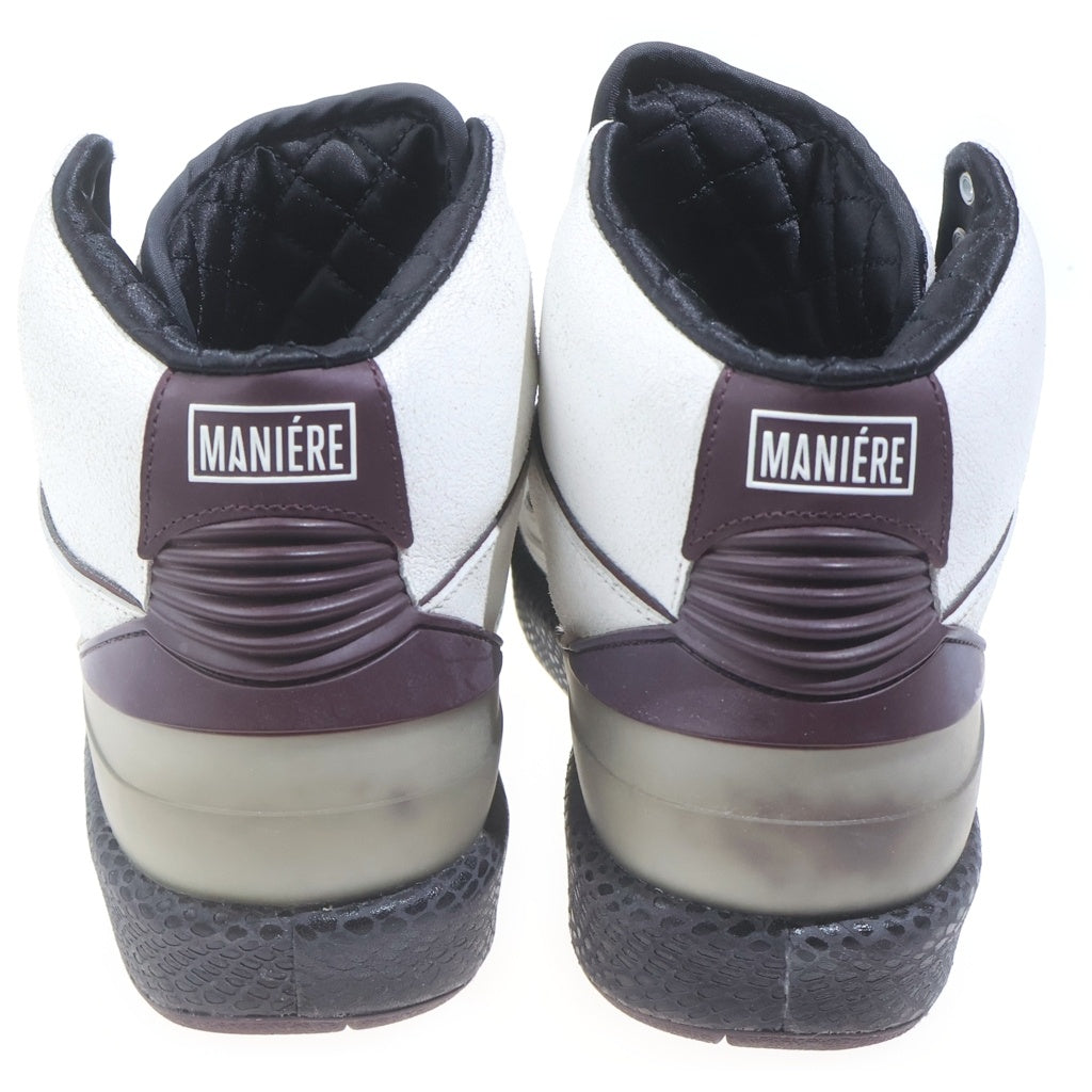 NIKE(ナイキ) ×A MA MANIERE AIR JORDAN 2 RETRO SP DO7216-100 ア マ マニエール エアジョーダン 2 レトロ ハイカットスニーカー ホワイト/バーガンディ US9.5/27.5cm