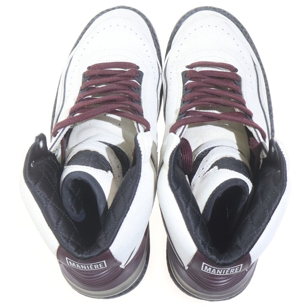 NIKE(ナイキ) ×A MA MANIERE AIR JORDAN 2 RETRO SP DO7216-100 ア マ マニエール エアジョーダン 2 レトロ ハイカットスニーカー ホワイト/バーガンディ US9.5/27.5cm
