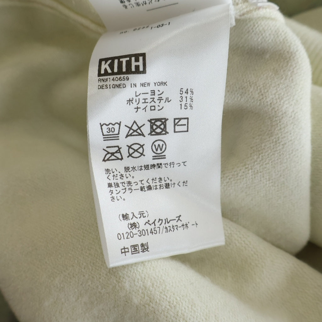 KITH(キス) 23SS エンジェルプリントポロ長袖カットソー アイボリー KHM030918