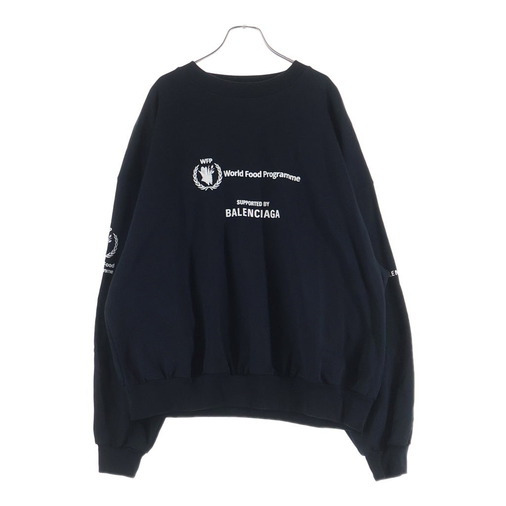 BALENCIAGA(バレンシアガ) 22AW WFP ロゴプリントクルーネック スウェットトレーナー ブラック 697869