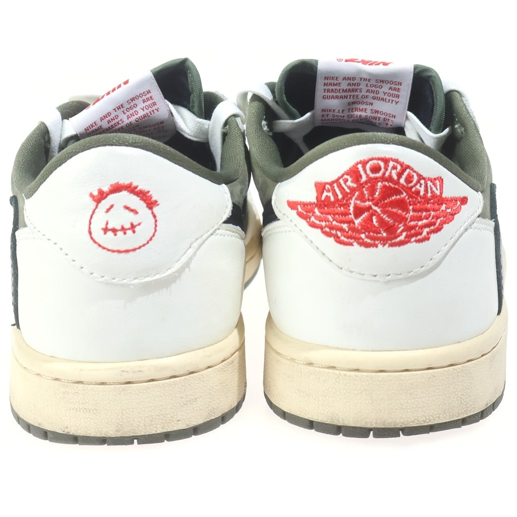 NIKE(ナイキ) ×TRAVIS SCOTT AIR JORDAN 1 LOW OG DM7866-200 トラヴィススコット エアジョーダン 1 リバース オリーブ ローカットスニーカー カーキ US8.5/26.5cm