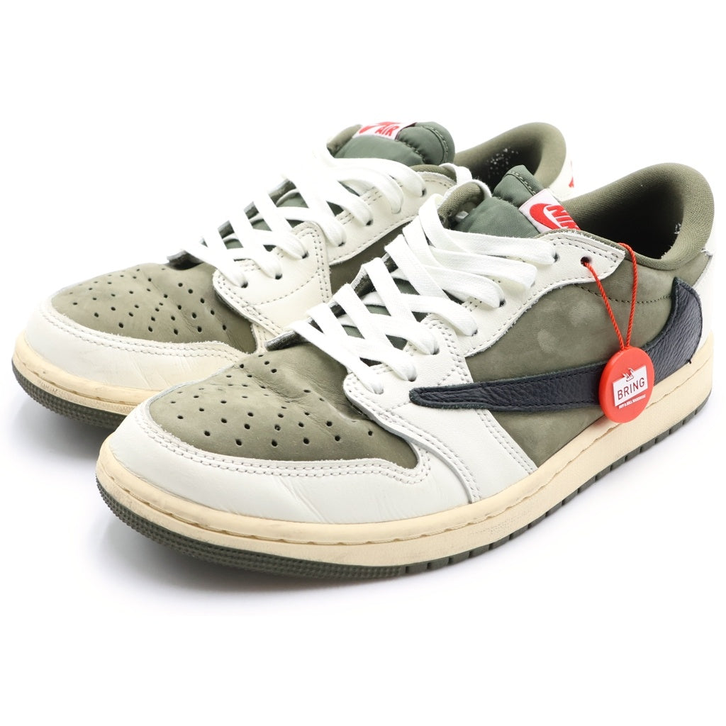 NIKE(ナイキ) ×TRAVIS SCOTT AIR JORDAN 1 LOW OG DM7866-200 トラヴィススコット エアジョーダン 1 リバース オリーブ ローカットスニーカー カーキ US8.5/26.5cm