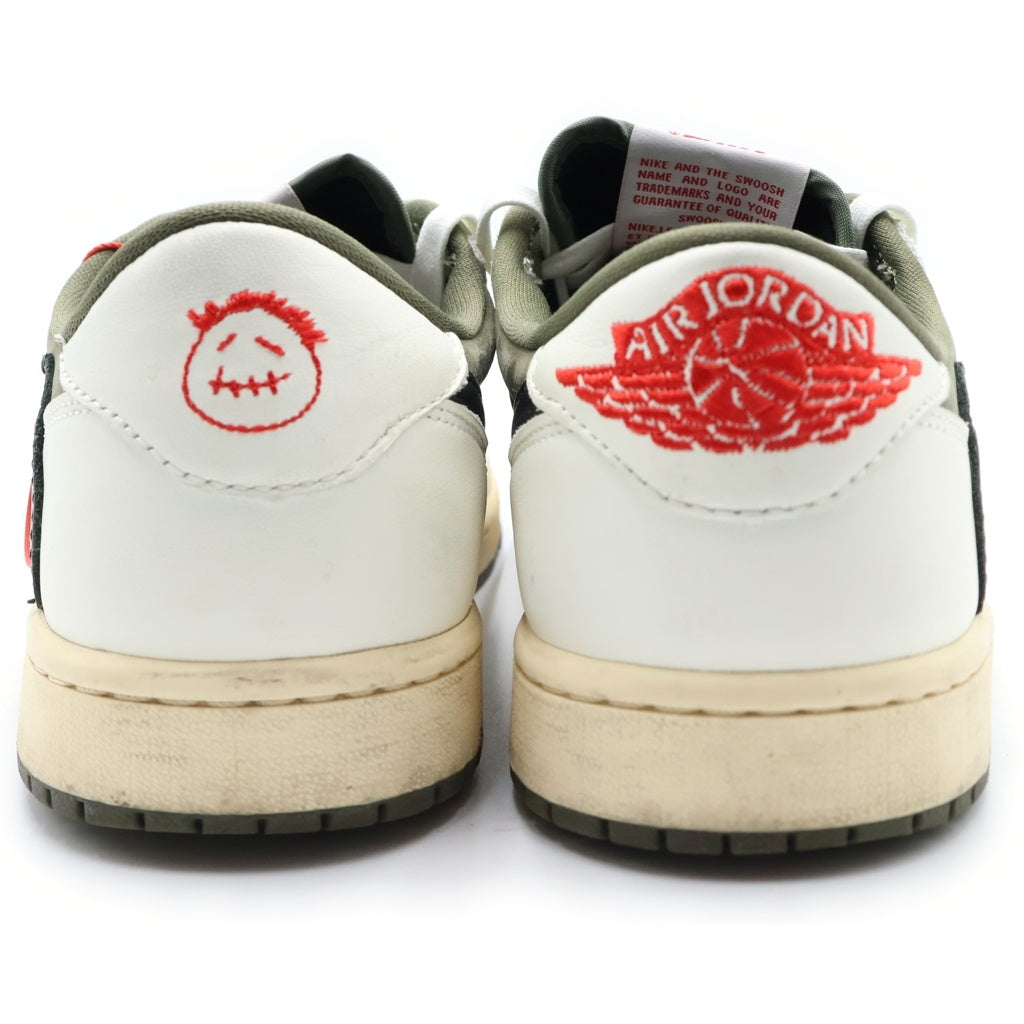 NIKE(ナイキ) ×TRAVIS SCOTT AIR JORDAN 1 LOW OG DM7866-200 トラヴィススコット エアジョーダン 1 リバース オリーブ ローカットスニーカー カーキ US8.5/26.5cm