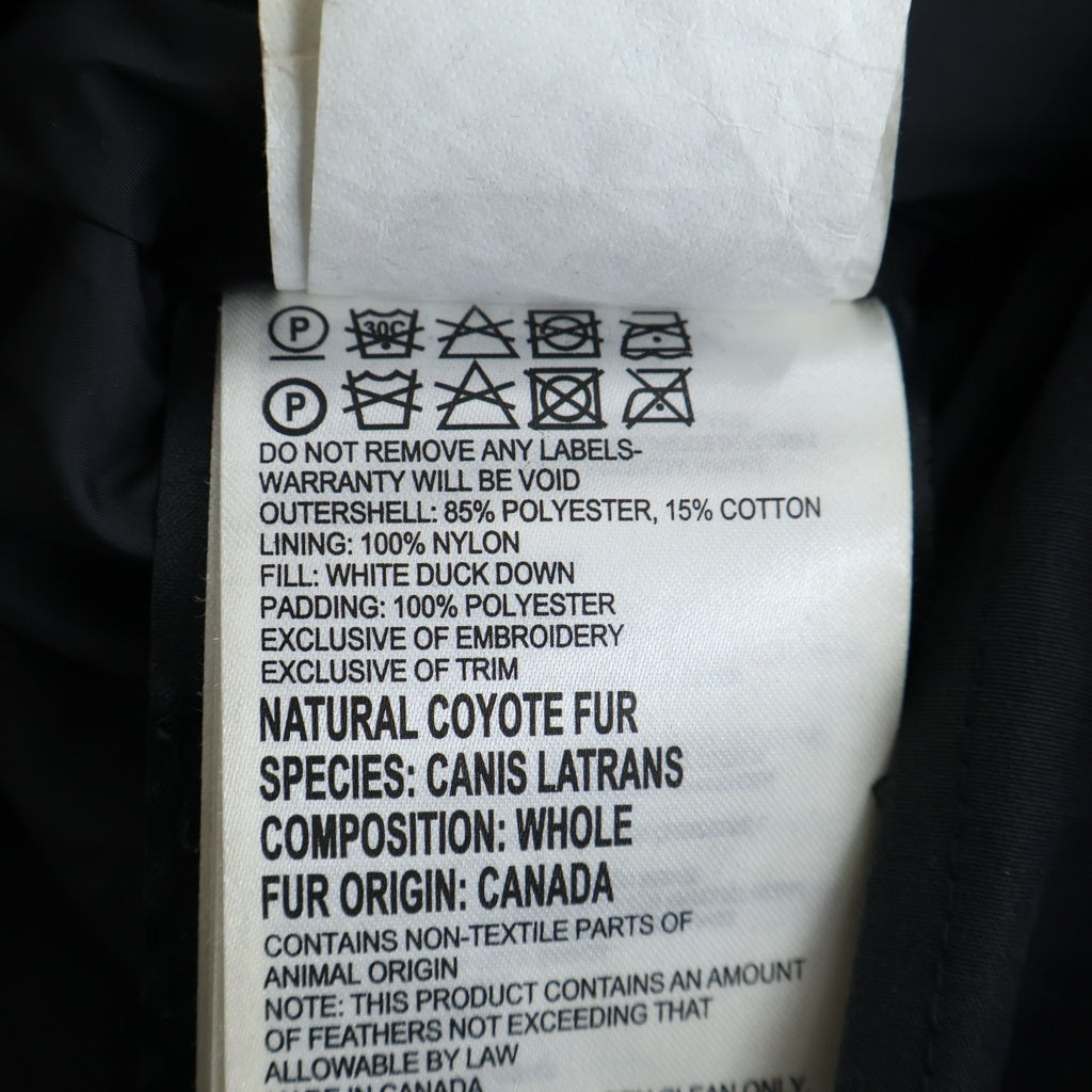 CANADA GOOSE(カナダグース) Jasper Parka ジャスパー パーカ ジップアップ ファー付き ナイロン ダウンジャケット ブラック 3438JM