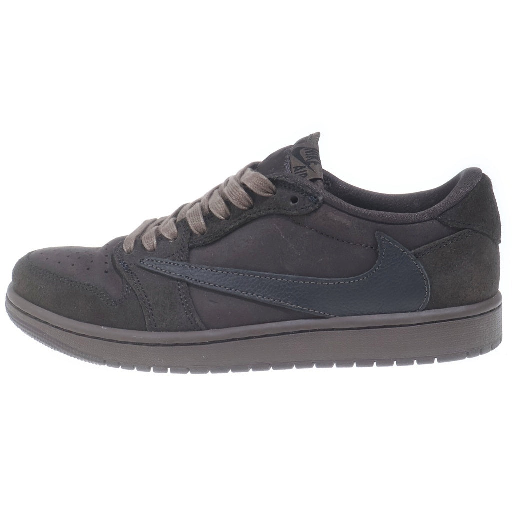NIKE(ナイキ) ×TRAVIS SCOTT AIR JORDAN 1 LOW OG SP VELVET BROWN DM7866-202 トラヴィススコット エアジョーダン 1 ベルベット ローカットスニーカー US8.5/26.5cm