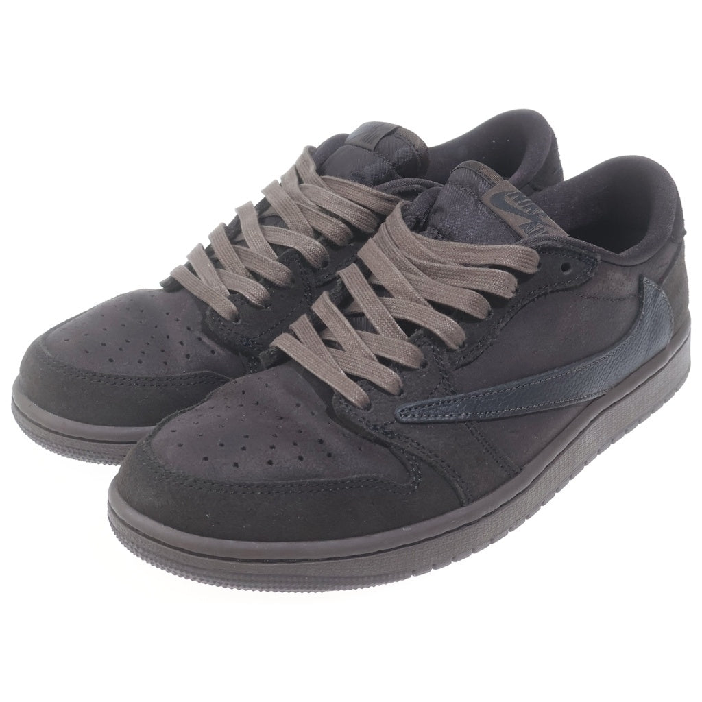 NIKE(ナイキ) ×TRAVIS SCOTT AIR JORDAN 1 LOW OG SP VELVET BROWN DM7866-202 トラヴィススコット エアジョーダン 1 ベルベット ローカットスニーカー US8.5/26.5cm