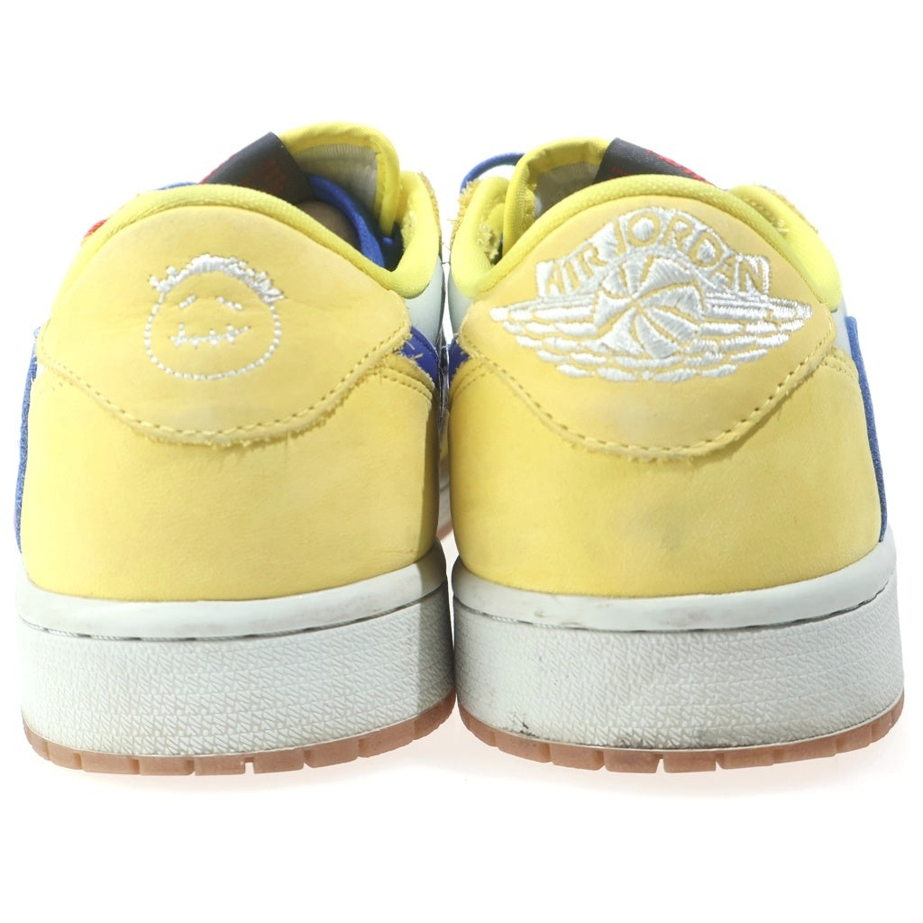 NIKE(ナイキ) ×TRAVIS SCOTT WMNS AIR JORDAN 1 RETRO LOW OG Canary トラヴィススコット ウィメンズ エアジョーダン1 ローカットスニーカー US10/27cm DZ4137-700 レディース