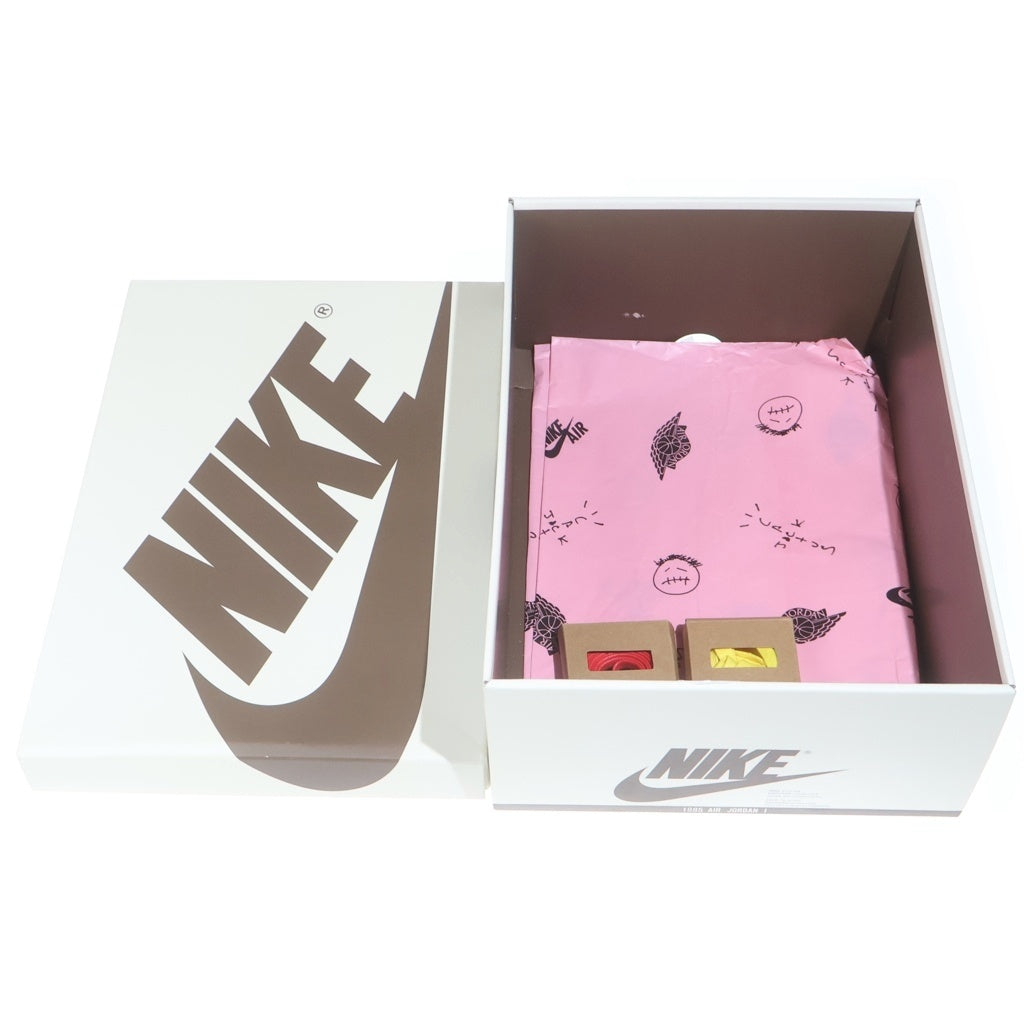 NIKE(ナイキ) ×TRAVIS SCOTT WMNS AIR JORDAN 1 RETRO LOW OG Canary トラヴィススコット ウィメンズ エアジョーダン1 ローカットスニーカー US10/27cm DZ4137-700 レディース