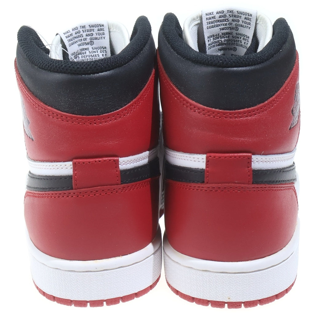 NIKE(ナイキ) 【観賞用 2013年製】 AIR JORDAN1 RETRO HIGH OG 555088-184 エアジョーダン1 ハイカットスニーカー つま黒 US8/26cm ブラック/レッド/ホワイト