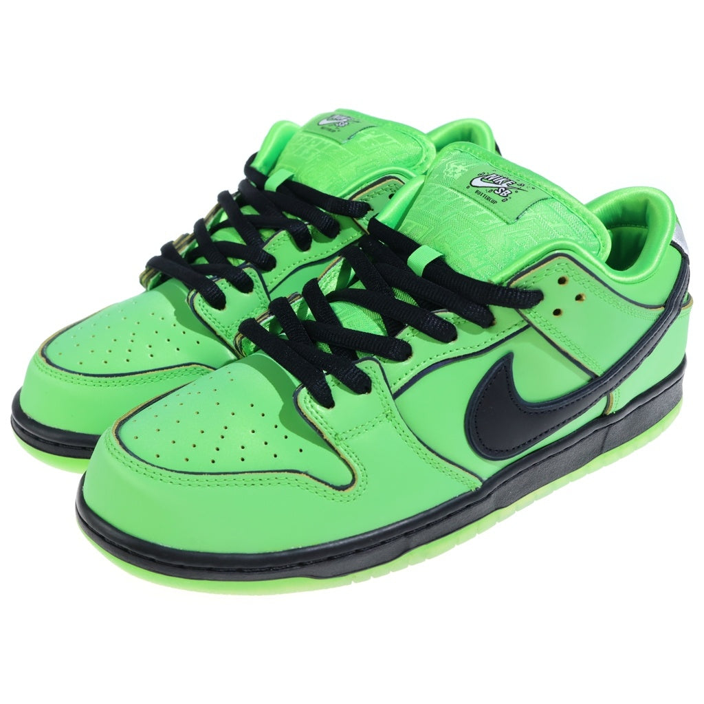 NIKE SB(ナイキエスビー) ×The Powerpuff Girls DUNK LOW PRO QS Buttercup FZ8319-300 パワーパフガールズ ダンク ロウ バターカップ ローカットスニーカー グリーン US10/28cm