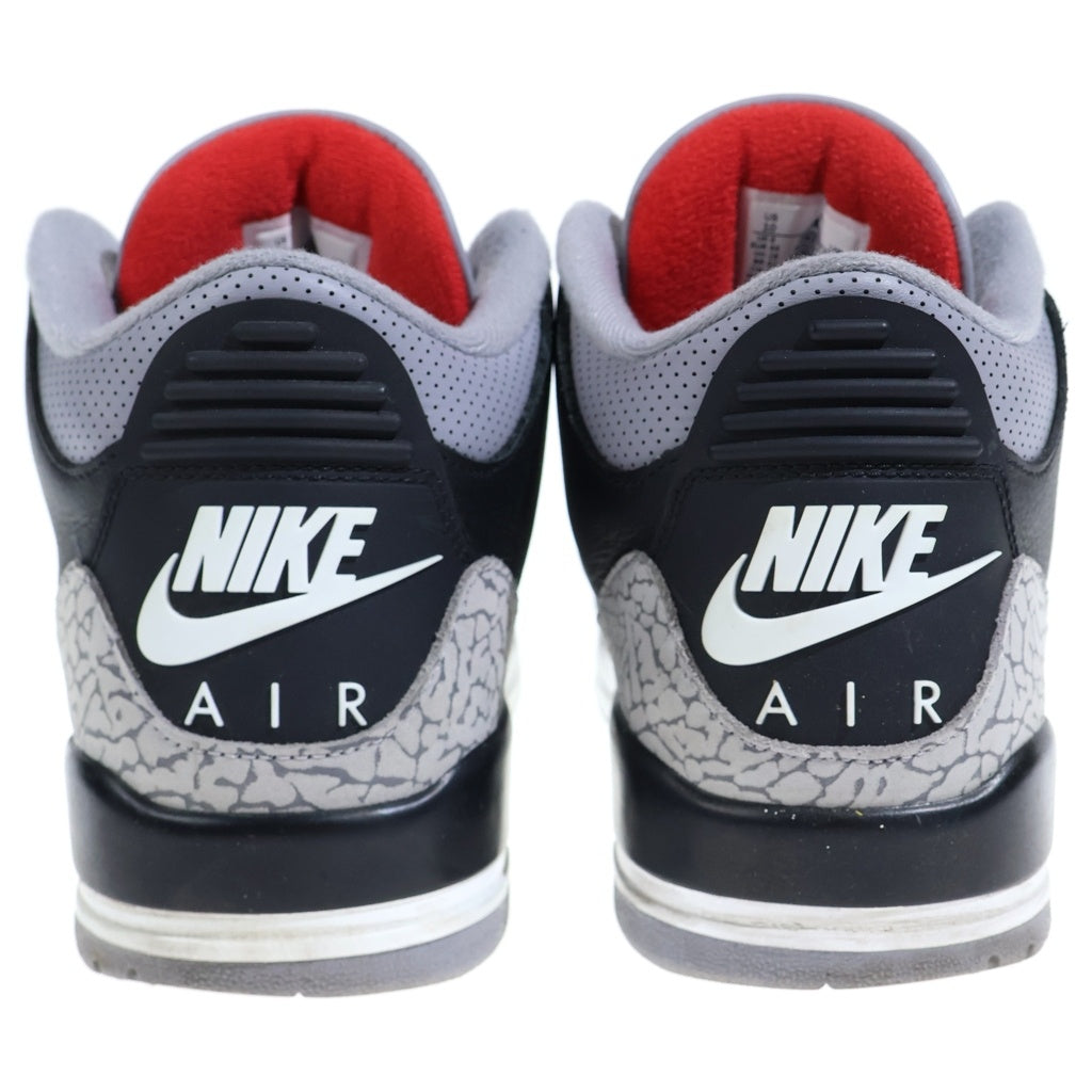 NIKE(ナイキ) AIR JORDAN 3 RETRODN 3707-010 エア ジョーダン 3 レトロ ハイカットスニーカー ブラック/グレー US10/28cm
