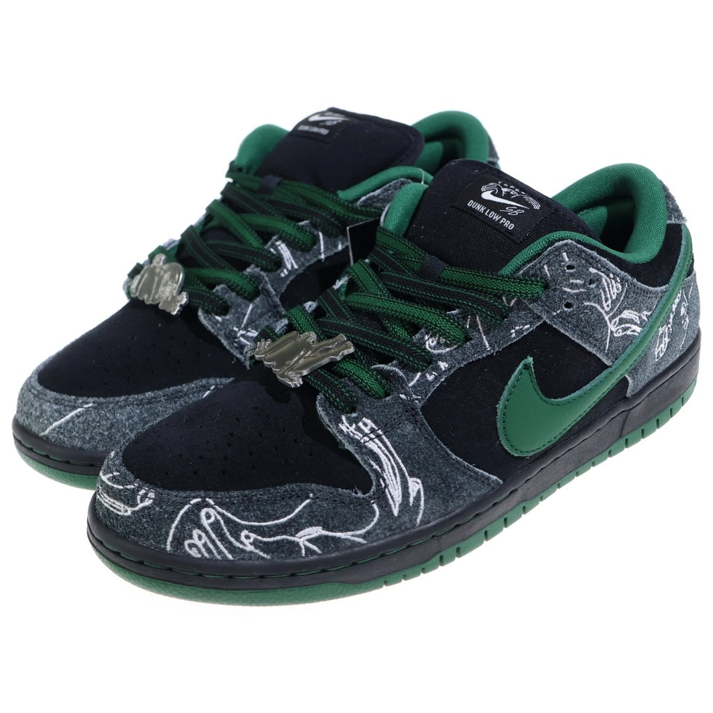 NIKE SB(ナイキエスビー) ×There Skateboards DUNK LOW PRO HF7743-001 ゼアスケートボード ローカットスニーカー グリーン/ブラック US10.5/28.5cm