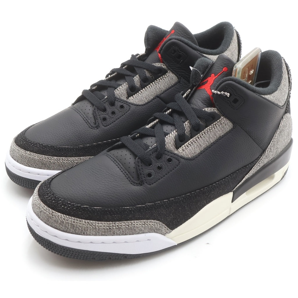 NIKE(ナイキ) ×Levi's AIR JORDAN 3 RETRO SP IR0914-400 リーバイス エアジョーダン3 レトロ ローカットスニーカー ブラック/インディゴ US10/28cm