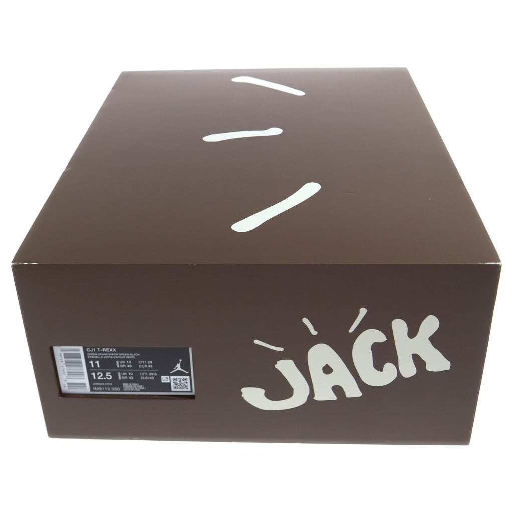 NIKE(ナイキ) ×TRAVIS SCOTT JUMPMAN JACK T-REXX IM9113-300 トラビススコット ジャンプマン ジャック トレーナー ローカットスニーカー ブラック/グリーン US11/29cm