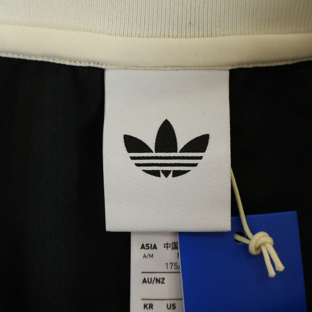 adidas(アディダス) ×oasis オアシス ツアー ジャカード 長袖 ポロシャツ ブラック/ホワイト KY8722