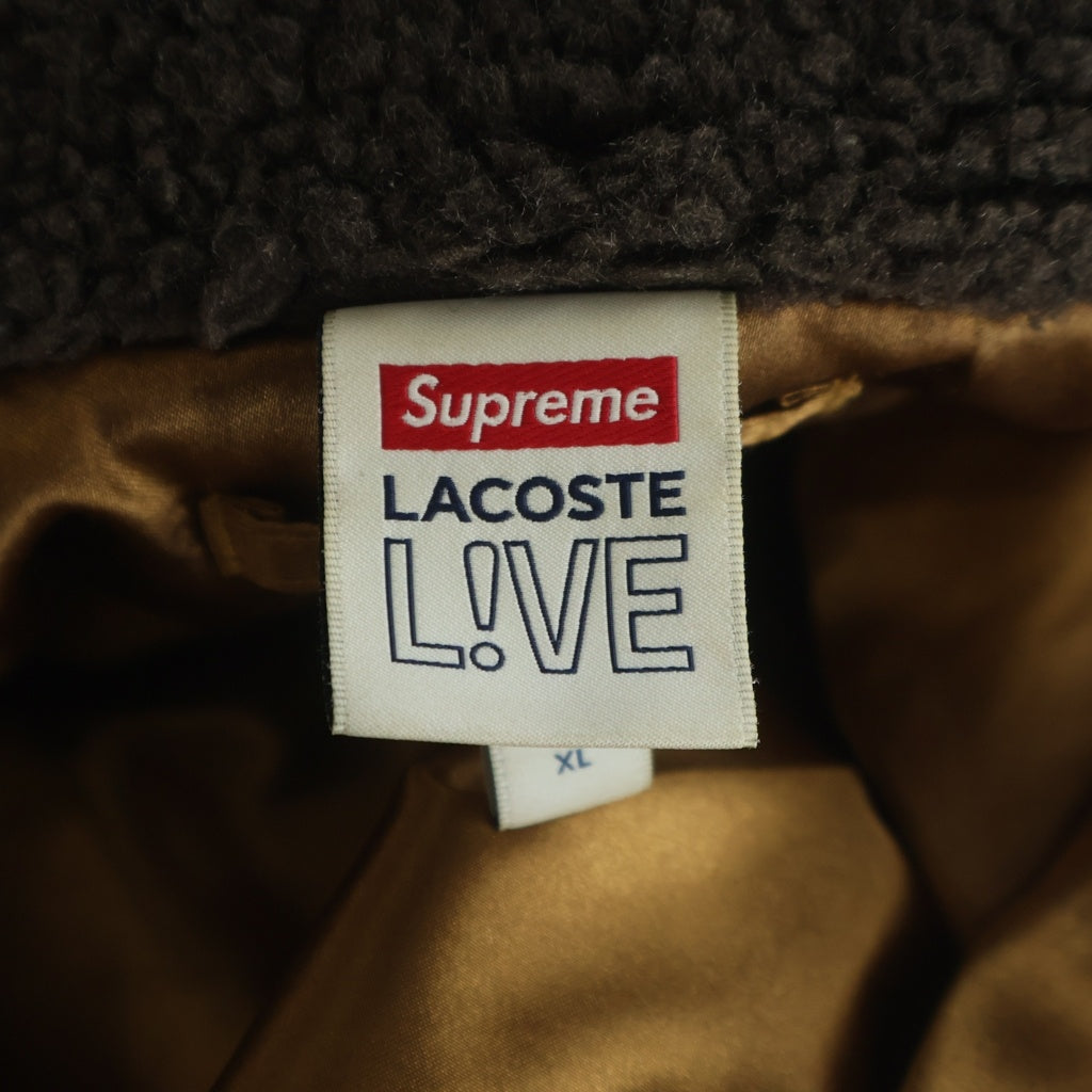 SUPREME(シュプリーム) 19AW ×LACOSTE Wool BomberJacket ラコステ チェック総柄 ジップアップ ウール ボンバージャケット グリーン