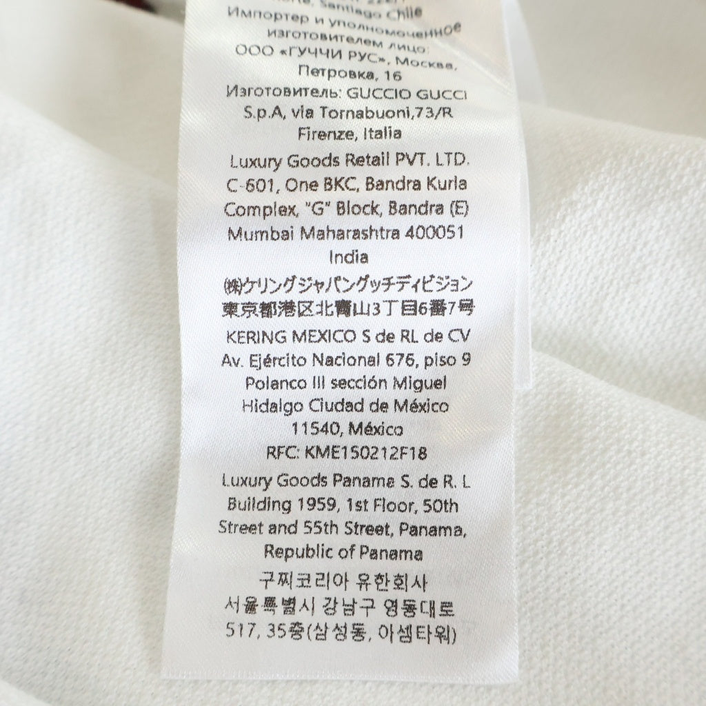 GUCCI(グッチ) Collar Logo S/S Polo カラーロゴ 半袖ポロシャツ ホワイト/レッド 784422 XJGJW