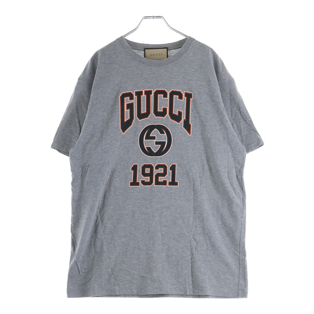 GUCCI(グッチ) カレッジロゴ 半袖Tシャツ グレー 771758 XJGA5