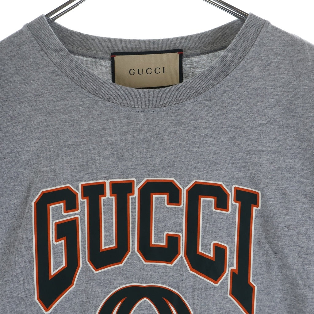 GUCCI(グッチ) カレッジロゴ 半袖Tシャツ グレー 771758 XJGA5