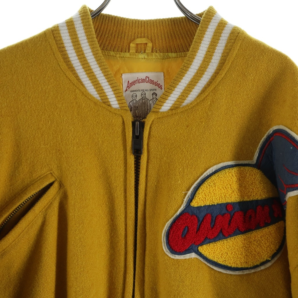 AVIREX(アヴィレックス) 90-00s AMERICAN CLASSICS ヴィンテージ アメリカンクラシック ワッペンデザイン スタジャン イエロー