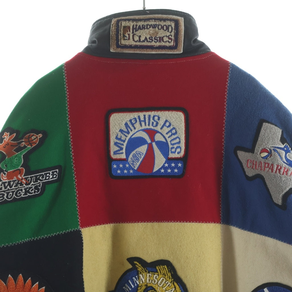 VINTAGE(ヴィンテージ) 90s VINTAGE JEFF HAMILTON ヴィンテージ ジェフハミルトン NBAロゴワッペン総柄 スタジャン マルチ