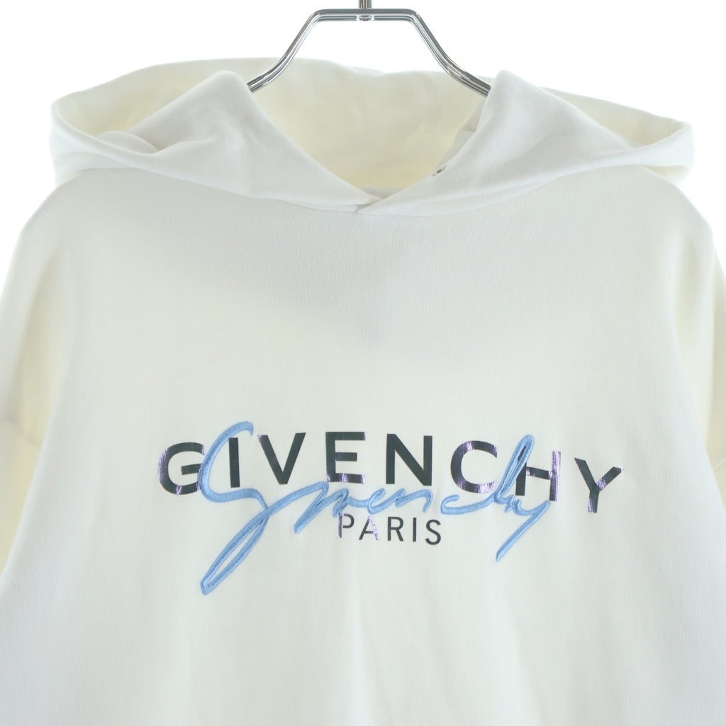 GIVENCHY(ジバンシィ) ロゴプリント 刺繍 プルオーバースウェットパーカー ホワイト BWJ01C3Z3Q レディース