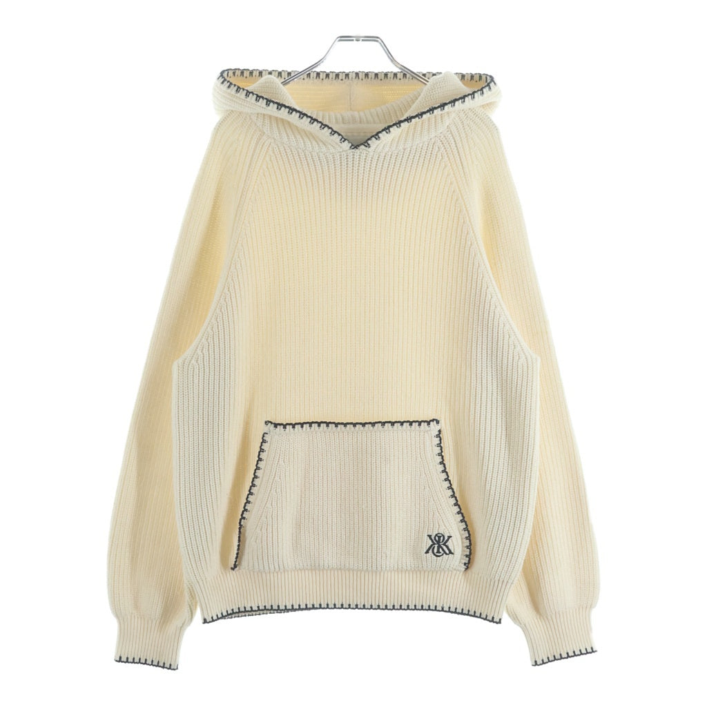 KITH(キス) プルオーバー オーバーサイズ ニットパーカー ホワイト レディース