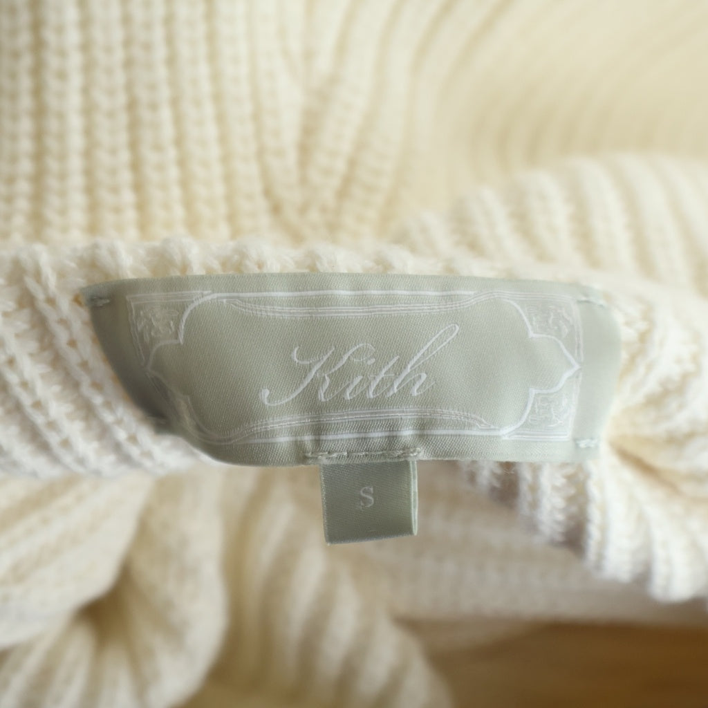 KITH(キス) プルオーバー オーバーサイズ ニットパーカー ホワイト レディース